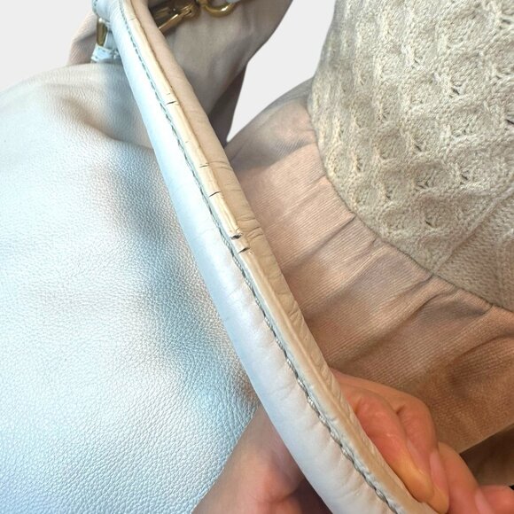 Marc by Jacobs Classic Q Lil Ukita Satchel Top Handle Bag Pebbled Leather Gray - Picture 12 of 14